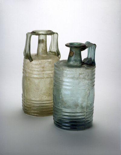 Deux bouteilles en forme de tonneau, 2e-3e siècle après J.-C. - Roman